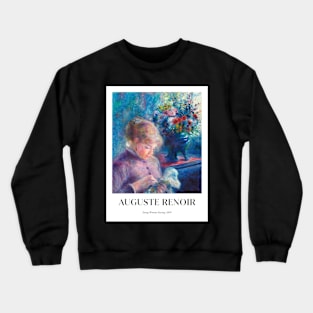 Young Woman Sewing - Poster Crewneck Sweatshirt